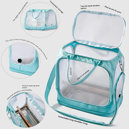 Parrot go Out Portable Bird Bag Oxford Cloth Clear pet cage Foldable pet Go Out - Image 3