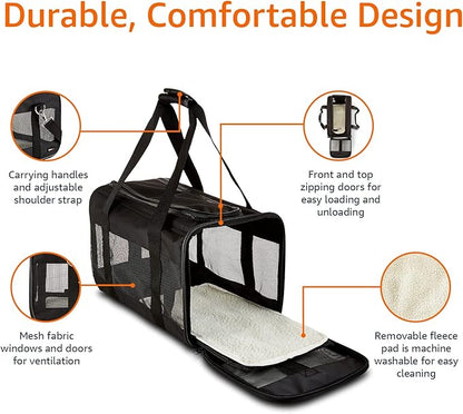 Amazon Basics Airline Approved Soft-Sided Mesh Pet Travel Carrier - Image 3