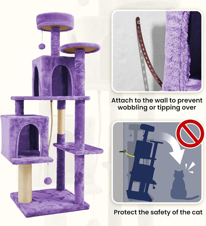 58.5inch Large Cat Tree Tower Condo - Image 5