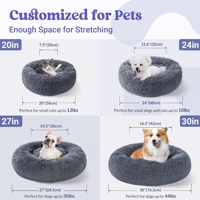 rabbitgoo Calming Dog Bed for Small Medium, 30 inches Pet Bed Machine Washable - Image 5