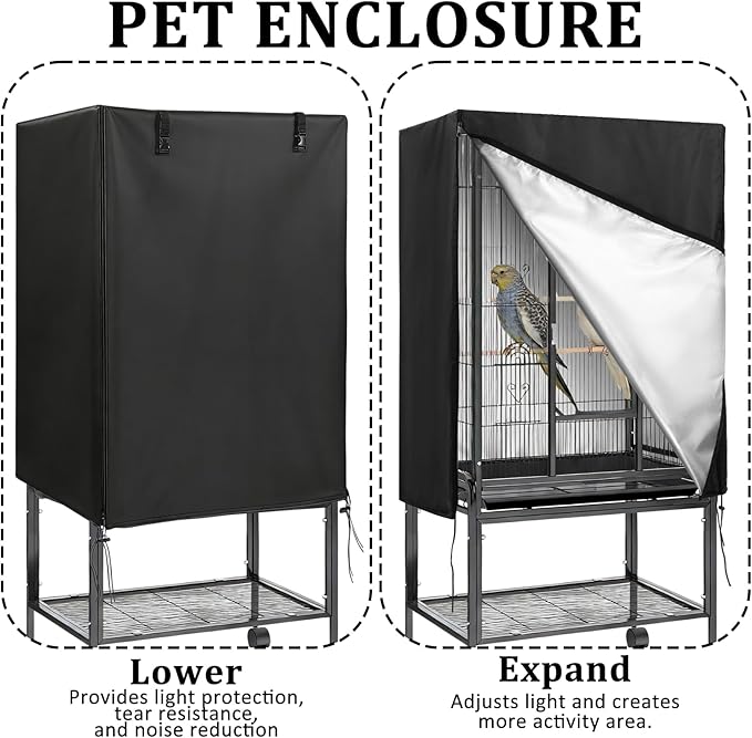 Bird Cage Cover 35"x25"x47" Heavy Duty Waterproof Bird cage Covers - Image 4