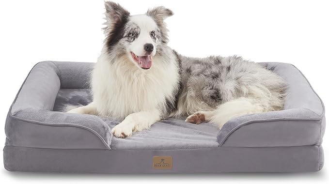 Bedfolks Orthopedic Dog Bed, Big Waterproof Dog Sofa Bed by Bedfolks