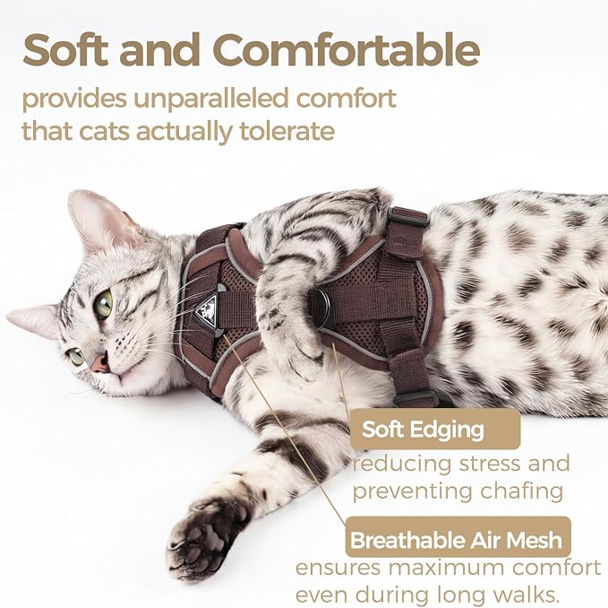 Cat Harness and Leash Set Escape Proof Tactical Small Kitten Harness Emotional - Image 7