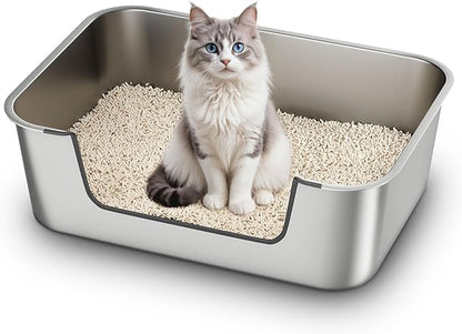 Stainless Steel Cat Litter Box by Unknown