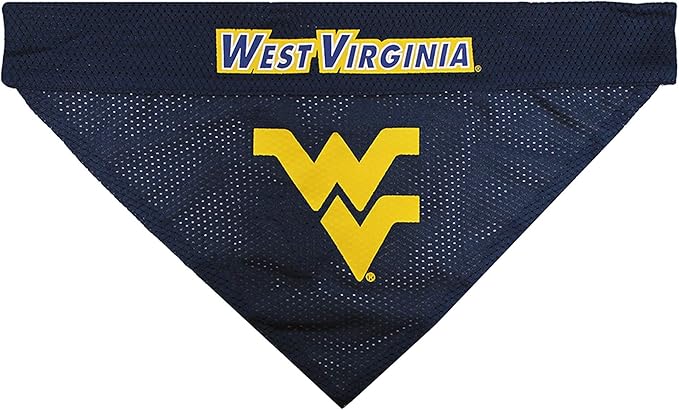Pets First Collegiate Pet Accessories, Reversible Bandana, West Virginia - Image 2
