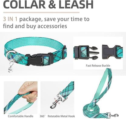 PUPTECK Adjustable Dog Harness Collar and Leash Set Step in No Pull Pet Harness - Image 4