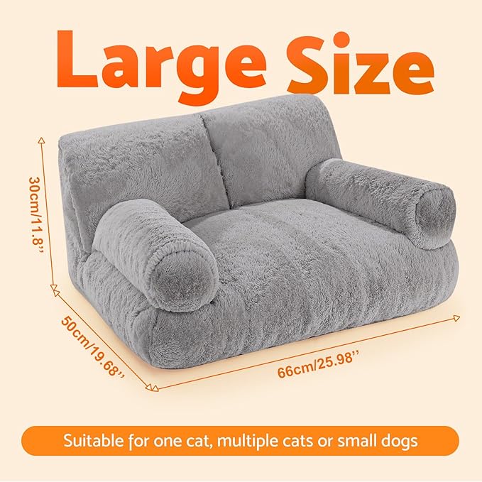 Gimars Upgrade Large Cat Bed for Indoor Cats -Added 10% More Stuff Sponge - Image 6