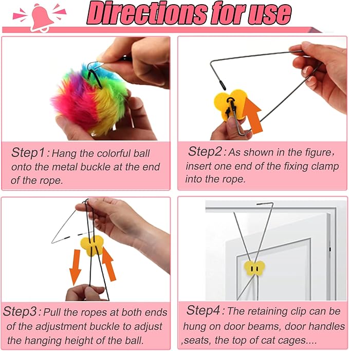 Interactive Cat Toys, Independent Play Hanging Door Cat Toys - Image 6