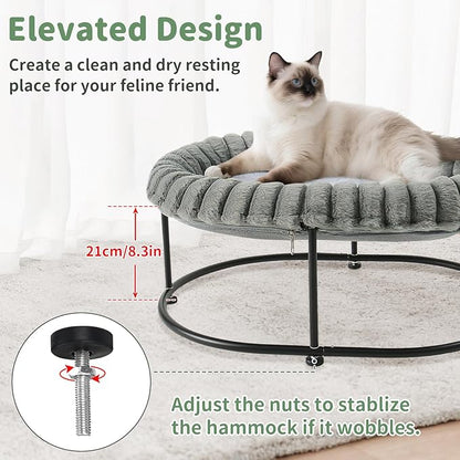 Sunhoo Elevated Cat Bed for Indoor Cats Raised Kitten Hammock Large High Puppy - Image 2