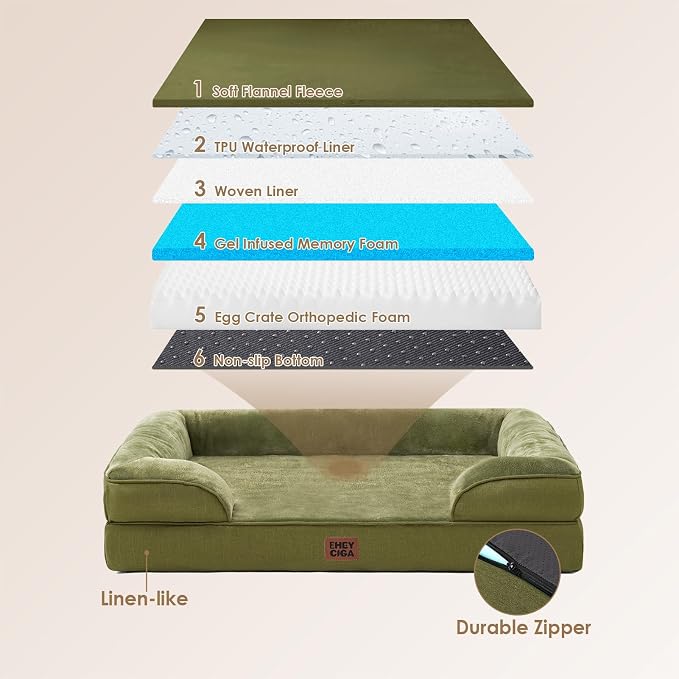 EHEYCIGA Orthopedic Dog Beds for Extra Large Dogs 44x32Inch, Waterproof Memory - Image 5