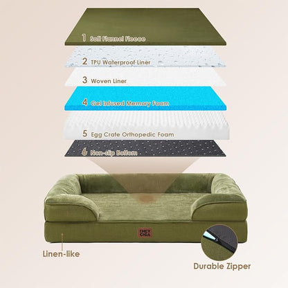 EHEYCIGA Orthopedic XL Dog Beds, Waterproof Memory Foam Dog Bed - Image 5
