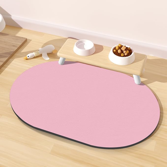 Dog Feeding Mat 24''x16'', Absorbent Pet Food Mat, No Stains Quick Dry Pet by METEOROCK