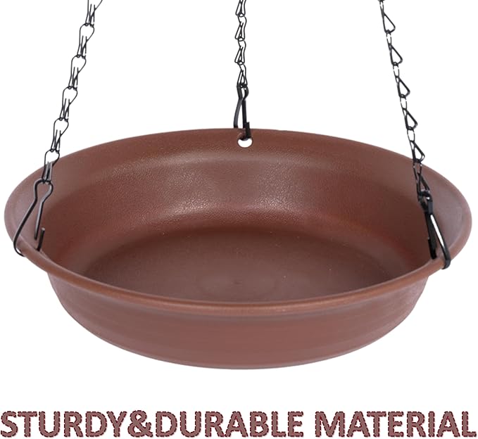 Hanging Bird Bath for Outside, VUWEZ Hanging Birdbath & Bird Feeder for Outdoors - Image 5