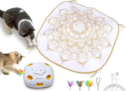 ORSDA Cat Toys for Indoor Cats, 4 in 1 Interactive Cat Toys, Automatic Cat Toy by ORSDA