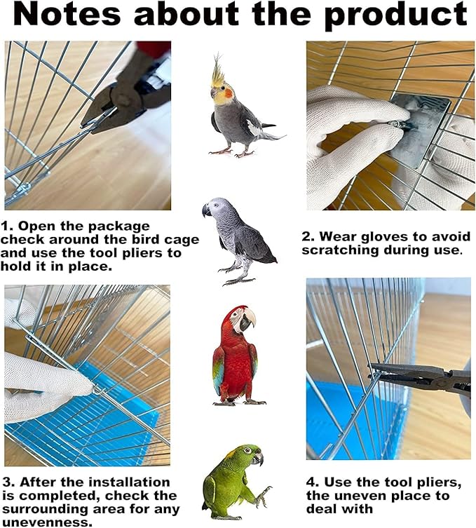 Small Bird Travel Cage-Lightweight Small Birds Starter Kit - Image 7