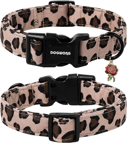 DOGWONG Fall Leopard Dog Collar- Cute Classic Animal Dog Collars Adjustable - Image 2