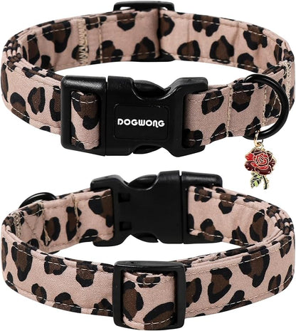 DOGWONG Fall Leopard Dog Collar- Cute Classic Animal Dog Collars Adjustable - Image 2