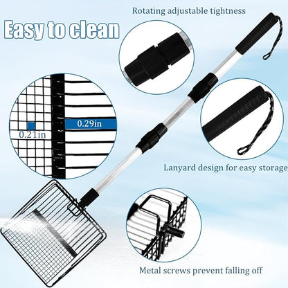 Large Chicken Poop Scooper, 3 in 1 Adjustable Long Handle Chicken Scooper - Image 4