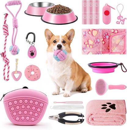 Puppy Supplies Starter Kit – Puppy Essentials and Dog Stuff Set by WILDOMS