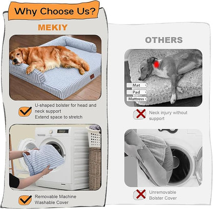 Large Dog Bed Orthopedic Washable Dog Beds Bolster - Image 4