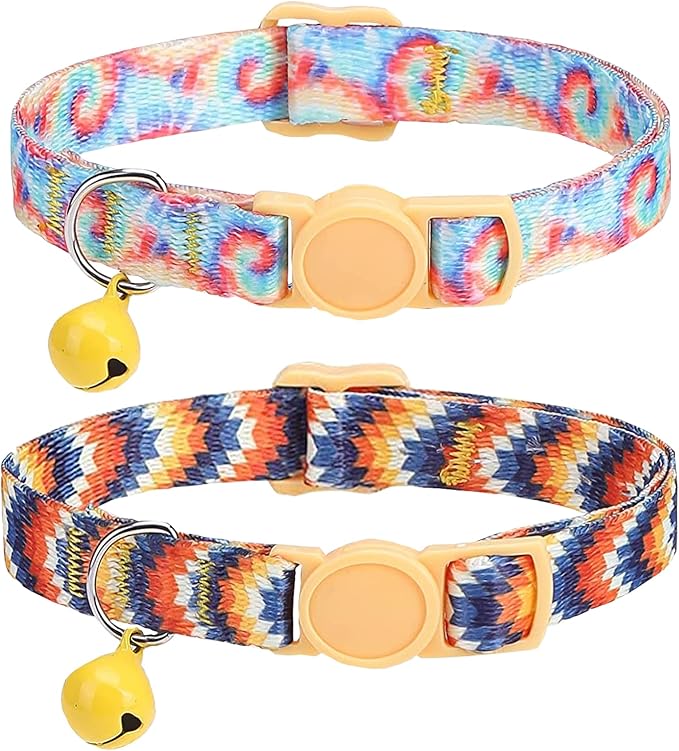 SOLMOONY Cute Cat Collar for Girl Boy, Colorful Breakaway Cat Collars by SOLMOONY