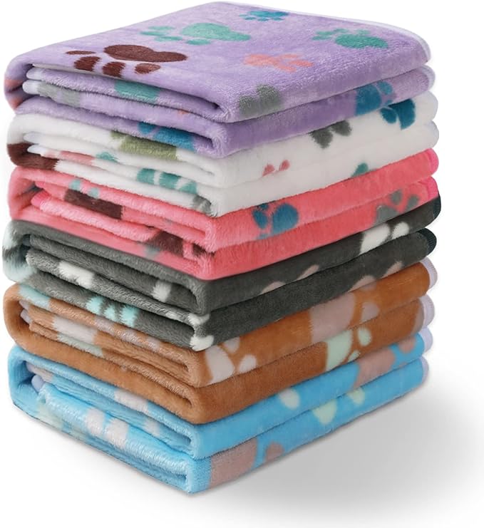 Luciphia 1 Pack 6 Dog Blankets Cat Soft Fluffy Fleece Pet Blanket Warm Cute by luciphia