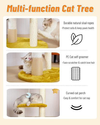 Happi N Pets Cloud Cat Tree, 31.5in Multi-Level Indoor Cat Tower - Image 4