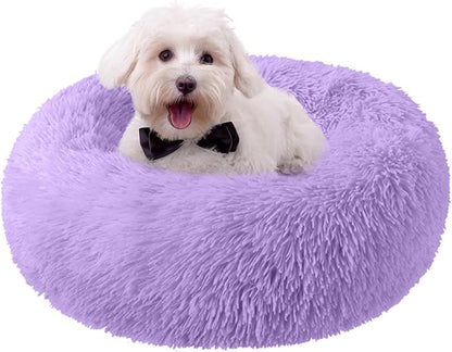 Dog Bed for Small Medium Large Dogs, 20 inch Calming Dogs Bed, Washable-Round by Nisrada