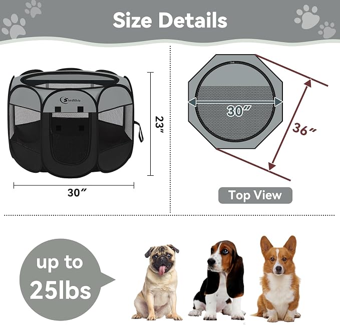 Dog Cat Playpen, Puppy Pet Playpen Indoor - Image 7