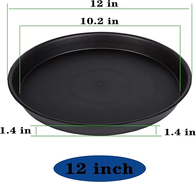 2 Pack of Bird Bath Bowl 12", 1.6" Depth, 10 12 inch Birdbath Bowls Dish Only - Image 2