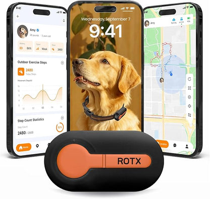 ROTX Dog GPS Tracker Real-time Tracker Alerts Virtual Fence Location Dog Cat by Unknown
