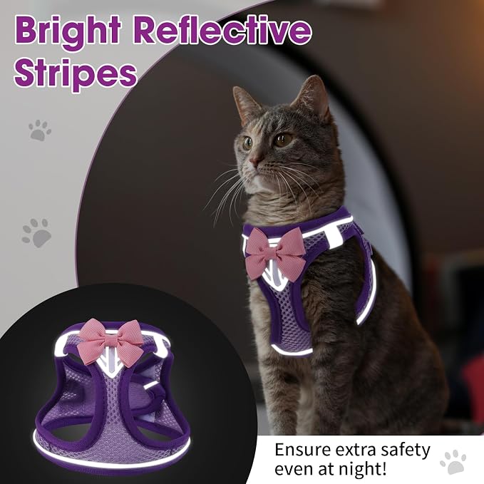 Cat Vest Harness and Leash Set for Walking Escape Proof, Adjustable Kitten - Image 5