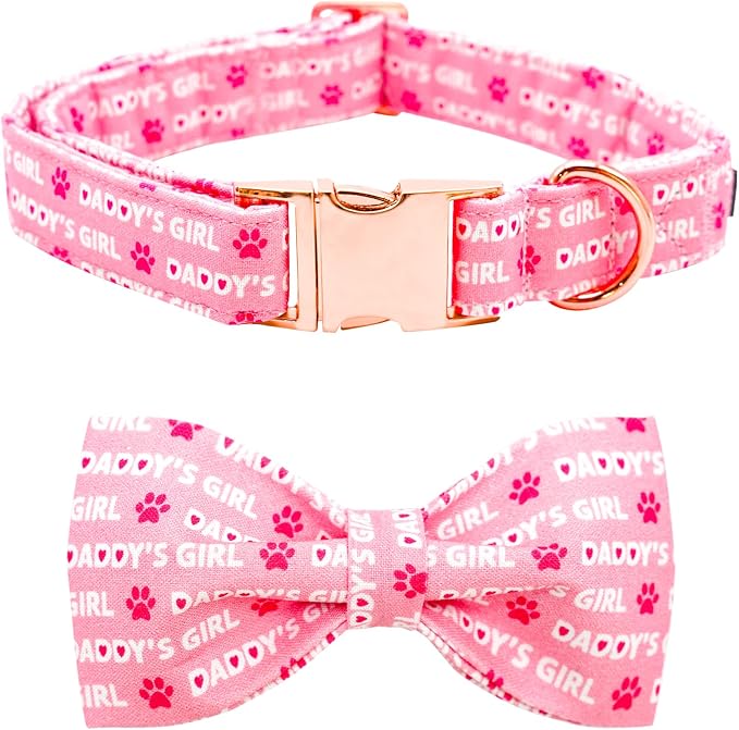 Lionheart glory Dog Bow Collar Valentine's Day Dog Collar by LionheartGlory
