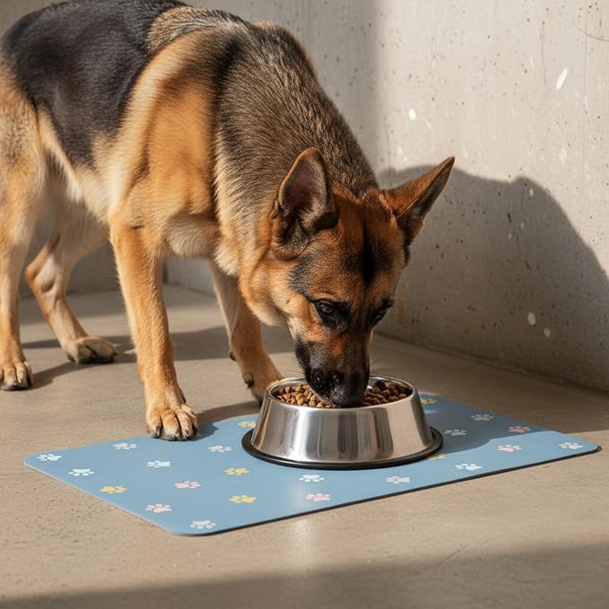 Cat Food Mat Absorbent Dog Mat for Food and Water Non Slip Quick Dry Dog Bowl - Image 3