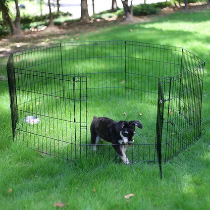 PEEKABOO Dog Pen Pet Playpen Dog Fence Indoor Foldable Metal Wire Exercise - Image 5