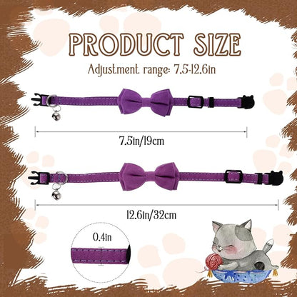 2 Pcs Kitten Collar with Bell Cute Cat Collar - Image 2