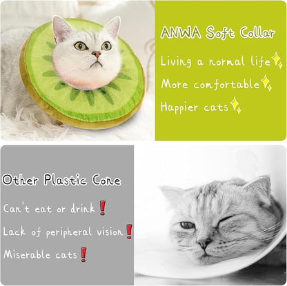 ANWA Adjustable Cat Cone Collar Soft, Cute Cat Donut Collar After Surgery - Image 6