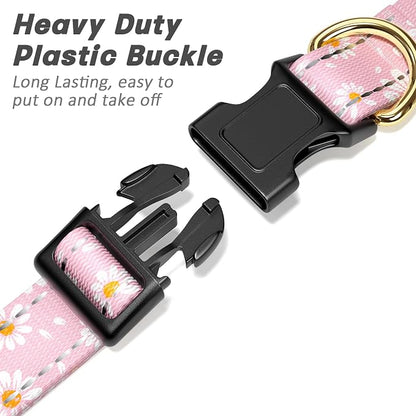 Reflective Dog Collar for Extra Small Dogs, Cute Daisy Theme Adjustable - Image 4
