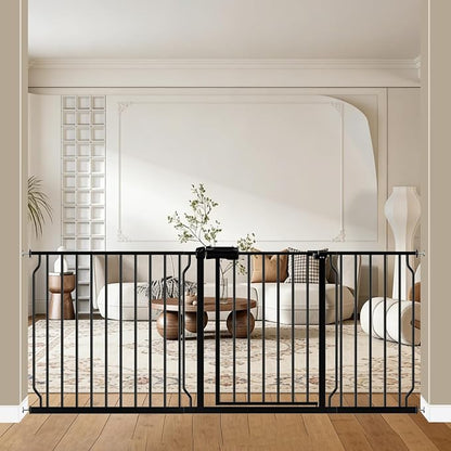 WAOWAO Baby Gate 71.65-76.38" Extra Wide Pressure Mounted Walk Through Swing by WAOWAOBABYSAFETYPRODUCTS