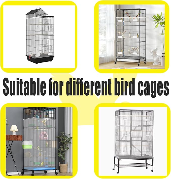 Bird Cage Seed Catcher Large Bird Cage Cover 118 * 31 inches Adjustable Net - Image 6
