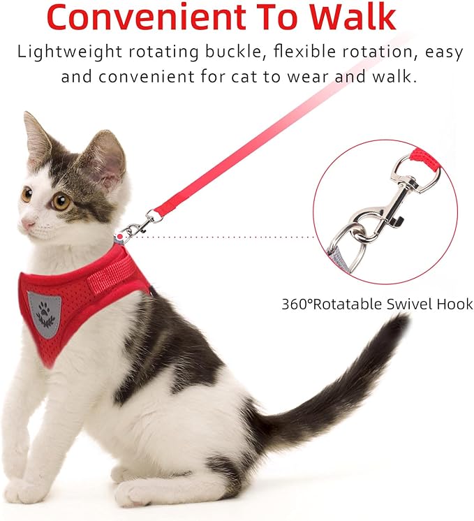 Red Cat & Dog Vest Harness - Image 3
