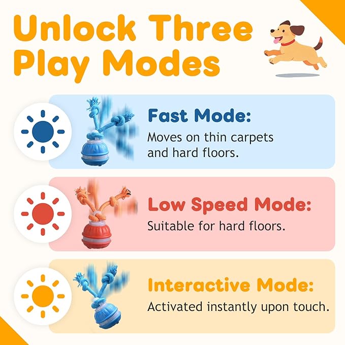 Interactive Dog Toys, Upgraded Motion Activated Rolling Dog Ball Toy - Image 3