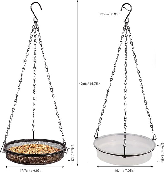 2-in-1 Set Hanging Bird Feeder and Bath - Image 2