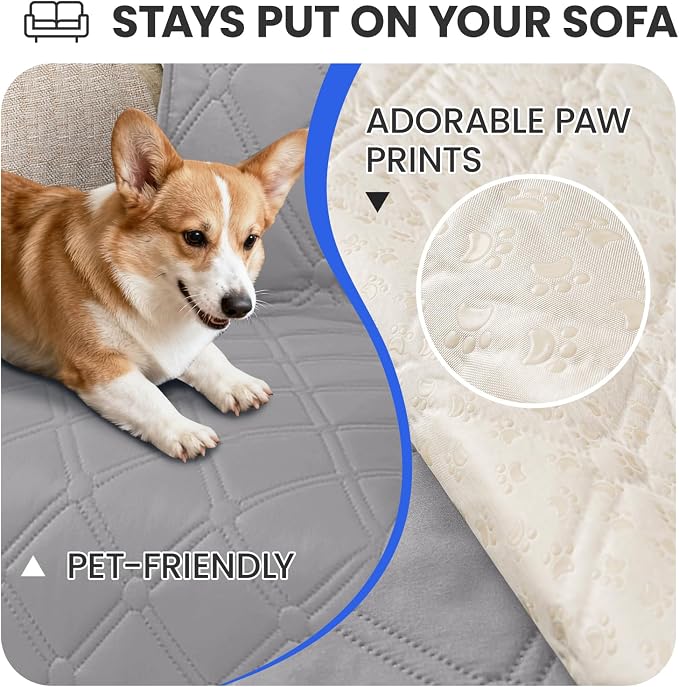 Waterproof Couch Covers for Pets, Waterproof Dog Bed Cover, Anti-Slip Soft Dog - Image 3