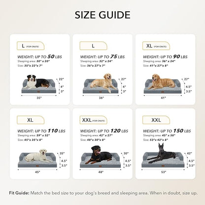 Orthopedic XXL Dog Beds, Waterproof Egg Crate Foam Big Pet Bed - Image 5