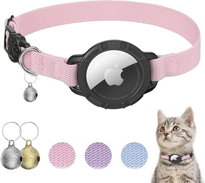 AirTag Cat Collars, Stretchy Collar by Sucegi