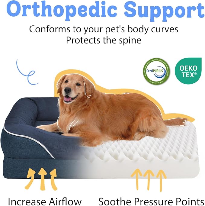 Removable Orthopedic Large Dog Bed -XL Large Dog Beds - Image 2