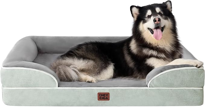 EHEYCIGA Orthopedic XL Dog Beds, Waterproof Memory Foam Dog Bed by EHEYCIGA