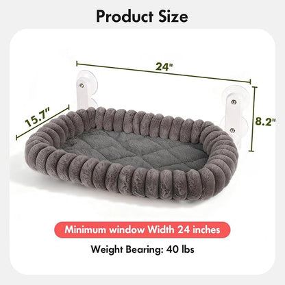 Cat Window Perch with Bolster, Cordless Foldable Cat Window Hammock with Strong - Image 5