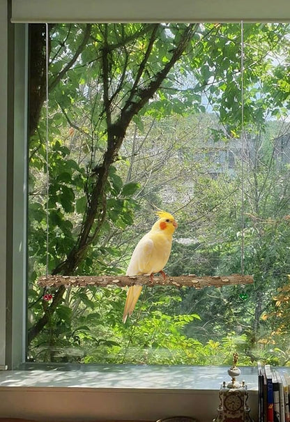 FlidRunest Bird Parrot Swing Toy, Natural Pepper Wood Bird Perch Stand - Image 3